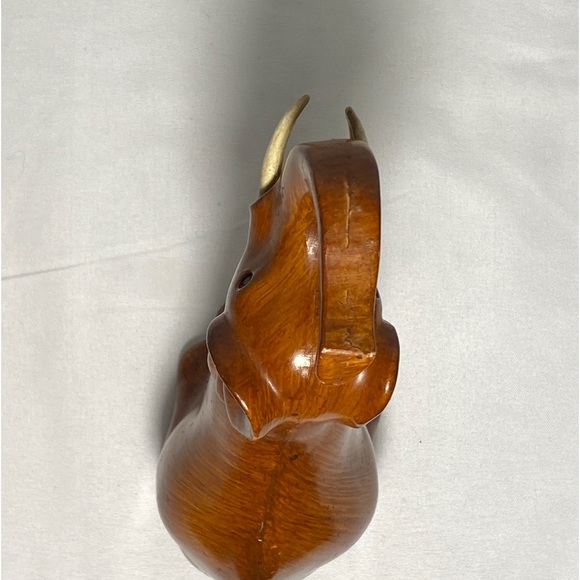 Cute Retro Elephant c1960s Vintage Elephant in Faux Wood - Picture 9 of 14